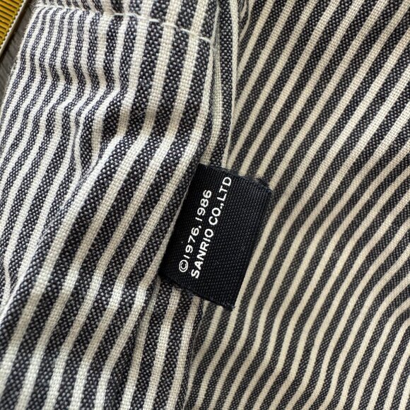 vintage 1986 hello kitty zipper striped tote bag - Picture 3 of 8